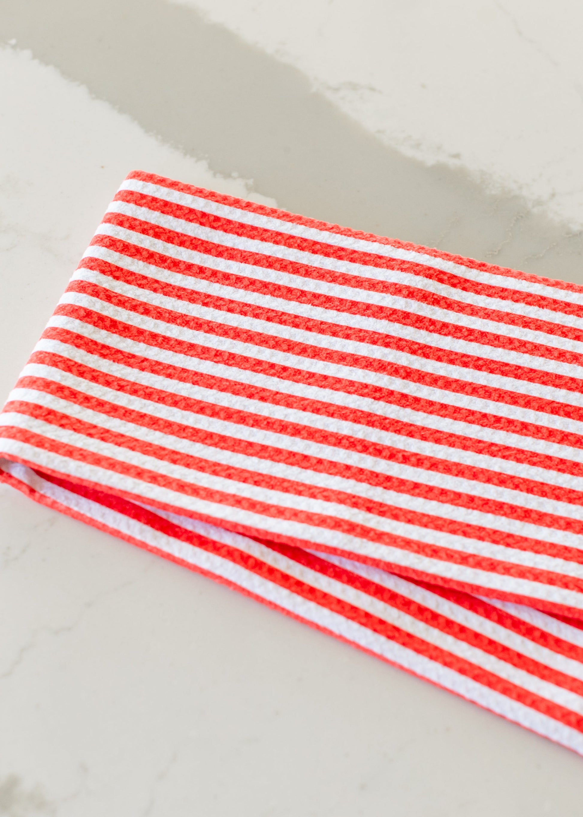 Geometry® Summer Stripe Red Tea Towel Gifts