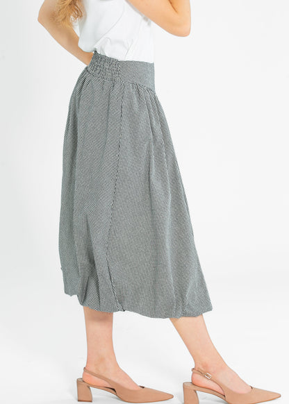 Gingham Balloon Midi Skirt FF Skirts