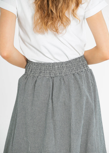 Gingham Balloon Midi Skirt FF Skirts
