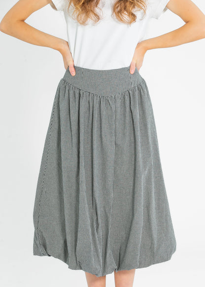 Gingham Balloon Midi Skirt FF Skirts S