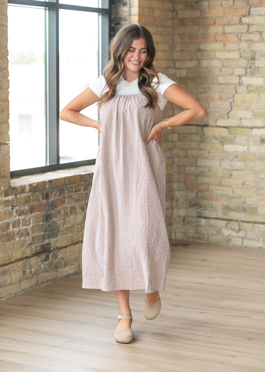 Gingham Cami Midi Dress FF Dresses