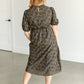 Gingham Floral Cutout Midi Dress FF Dresses