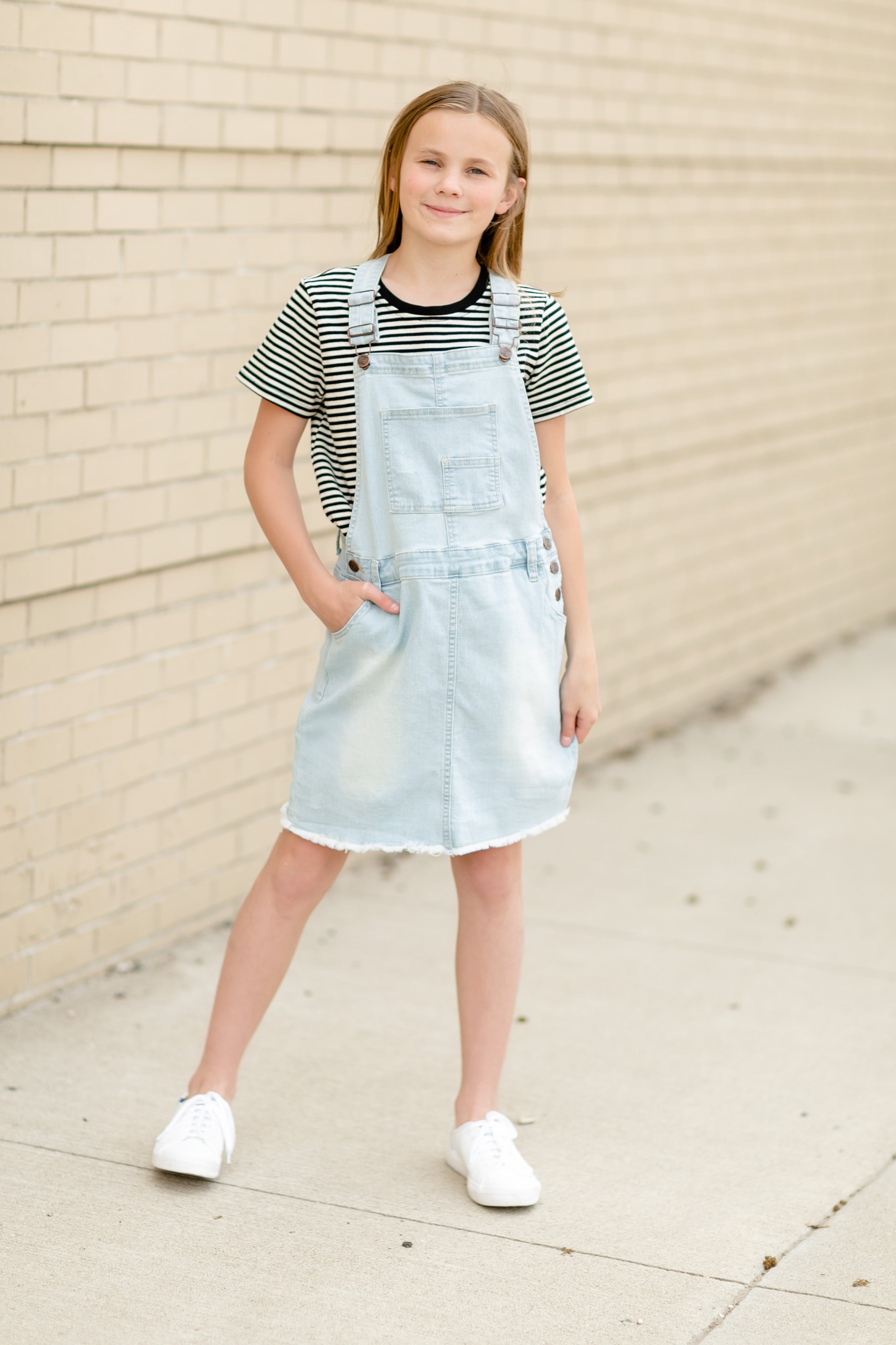 girl s aria denim overall jumper dress girls 30349090324567