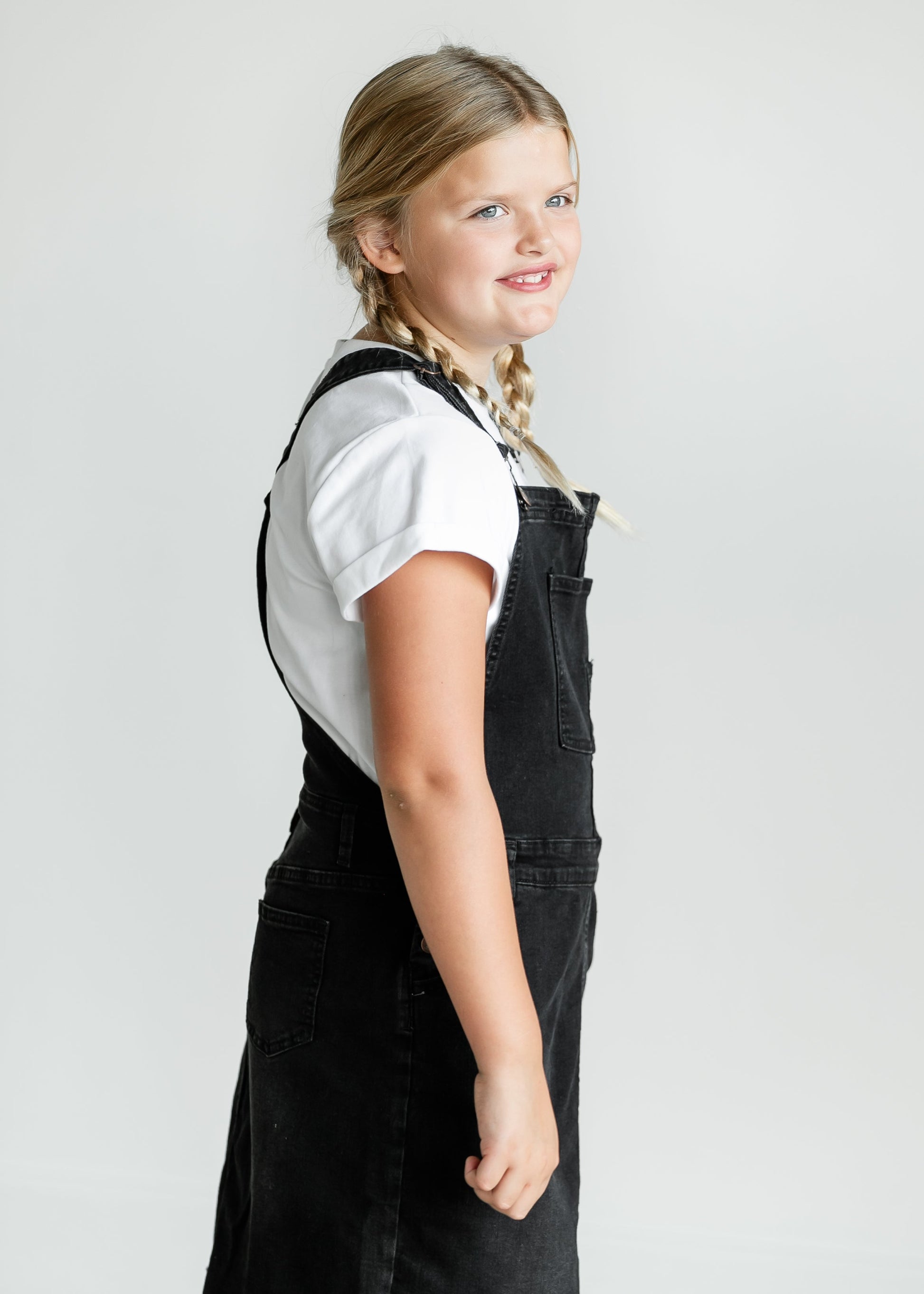 Girl's Aria Denim Overall Jumper Dress IC Girls