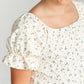 Girl's Aubriel Floral Puff Sleeve Midi Dress IC Girls