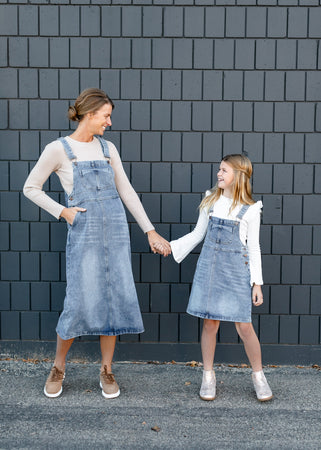 Girl's Blakely Denim Overall Dress – Inherit