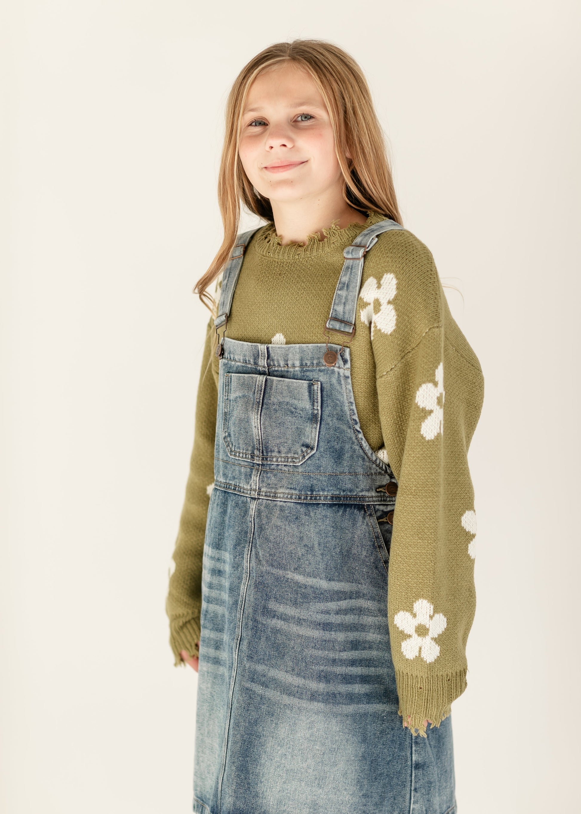 Girl's Blakely Denim Overall Dress - FINAL SALE Inherit Co. Girl's Blakely Denim Overall Dress - FINAL SALE Inherit Co.