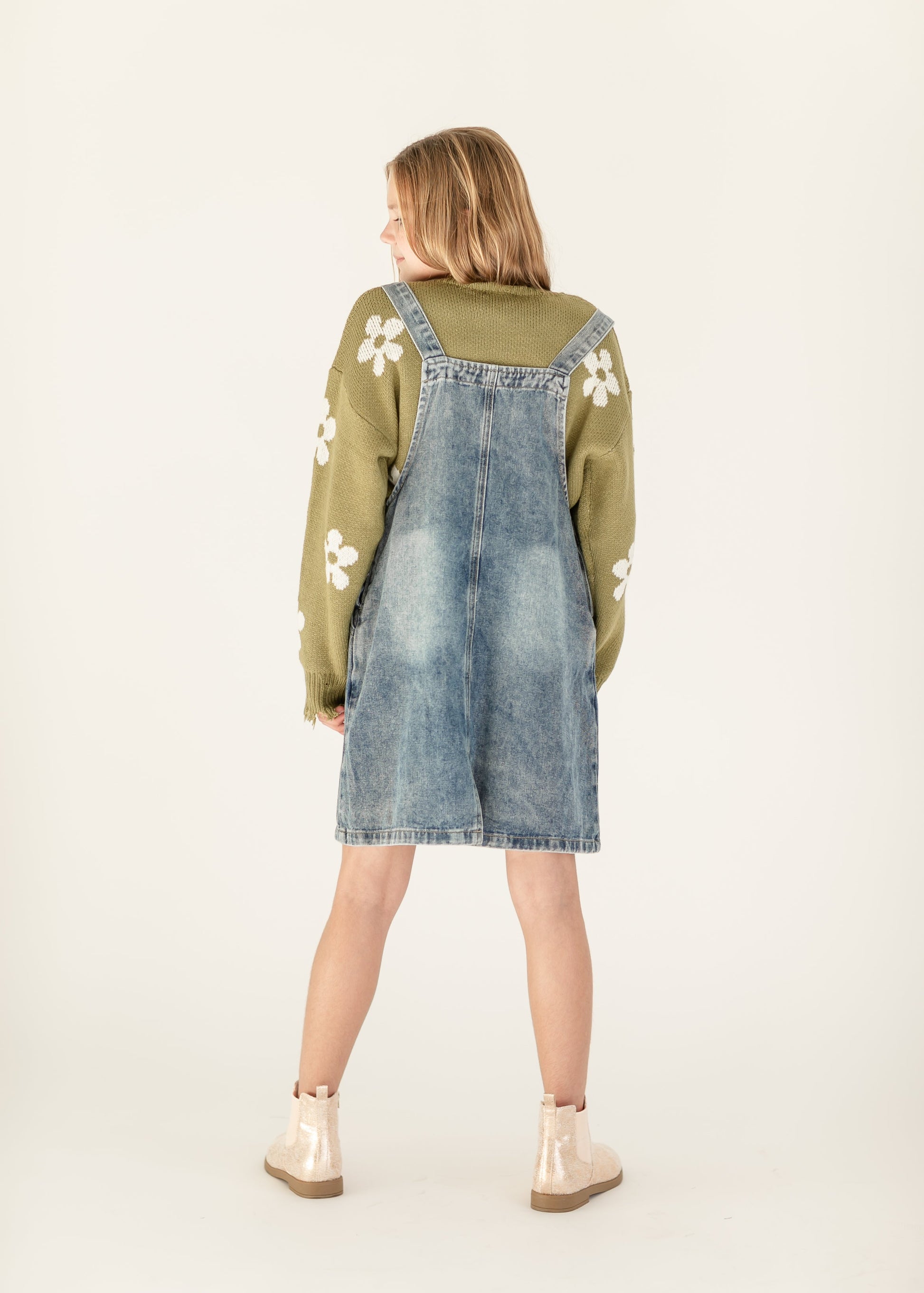 Girl's Blakely Denim Overall Dress - FINAL SALE Inherit Co. Girl's Blakely Denim Overall Dress - FINAL SALE Inherit Co.