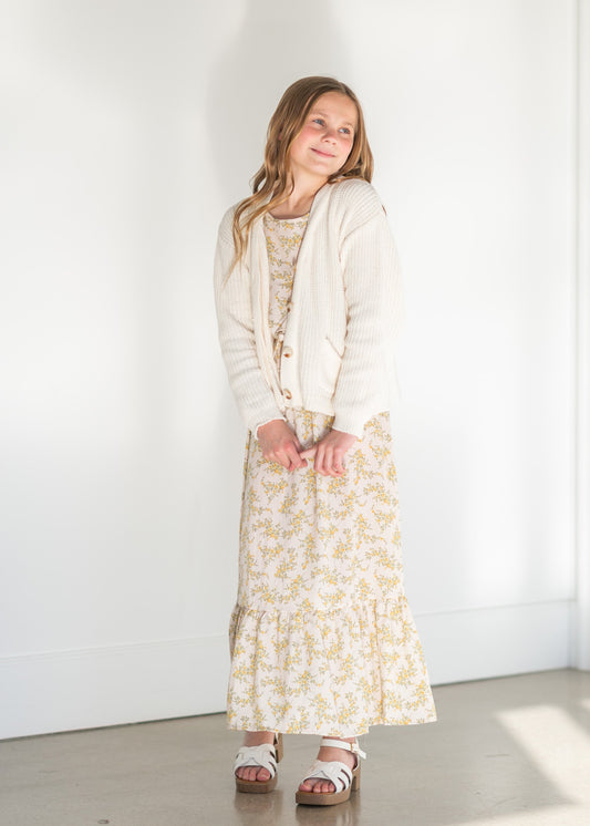 Girl's Floral Maxi Skirt Set Girls