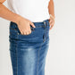 Girl's Lola Raw Hem Stitched Midi Skirt IC Skirts