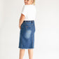 Girl's Lola Raw Hem Stitched Midi Skirt IC Skirts