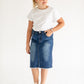 Girl's Lola Raw Hem Stitched Midi Skirt IC Skirts