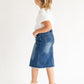 Girl's Lola Raw Hem Stitched Midi Skirt IC Skirts
