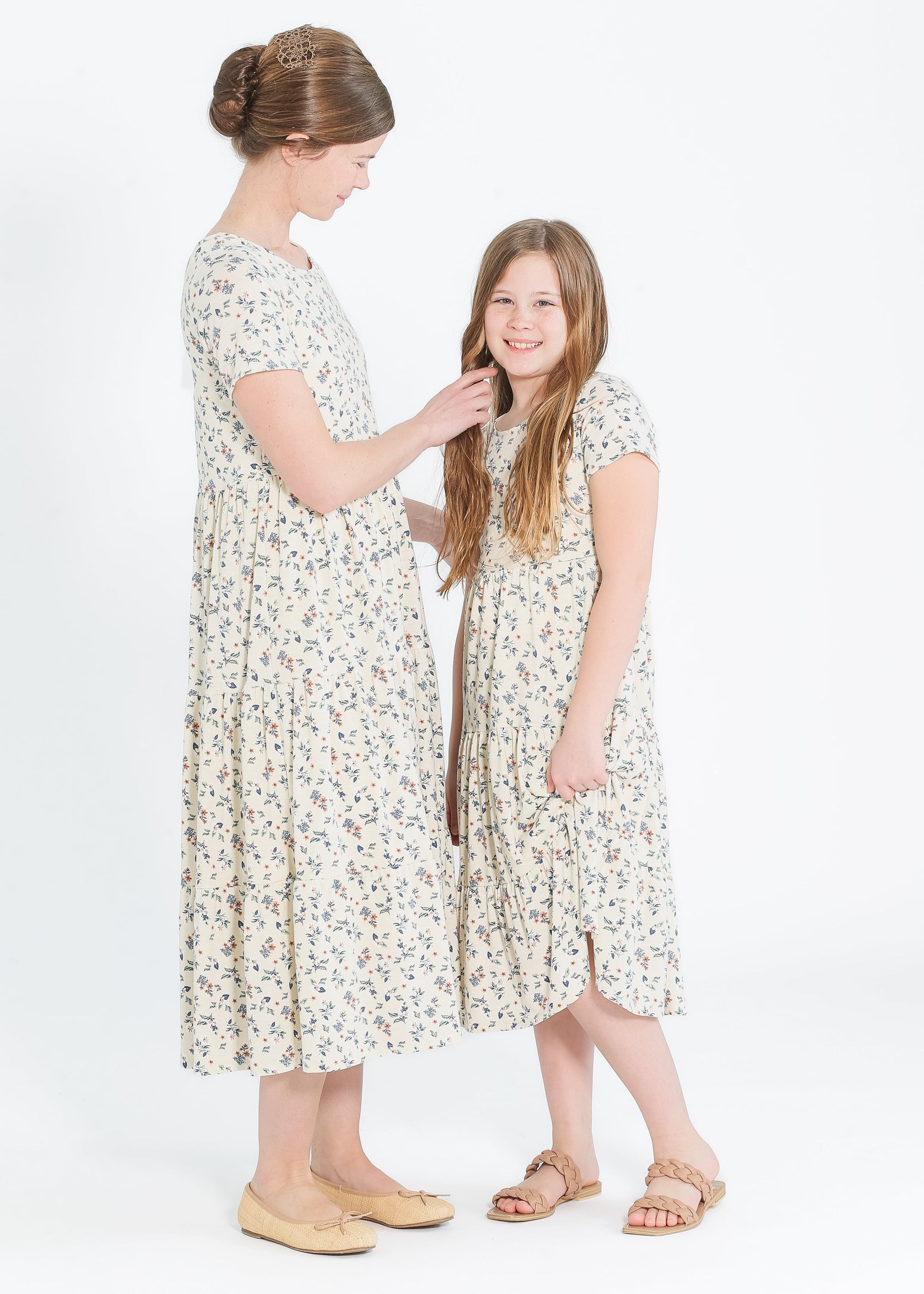 Girl's Melanie Tiered Knit Midi Dress IC Girls