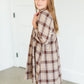 Girl's Plaid Square Neck Midi Dress FF Girls