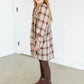 Girl's Plaid Square Neck Midi Dress FF Girls