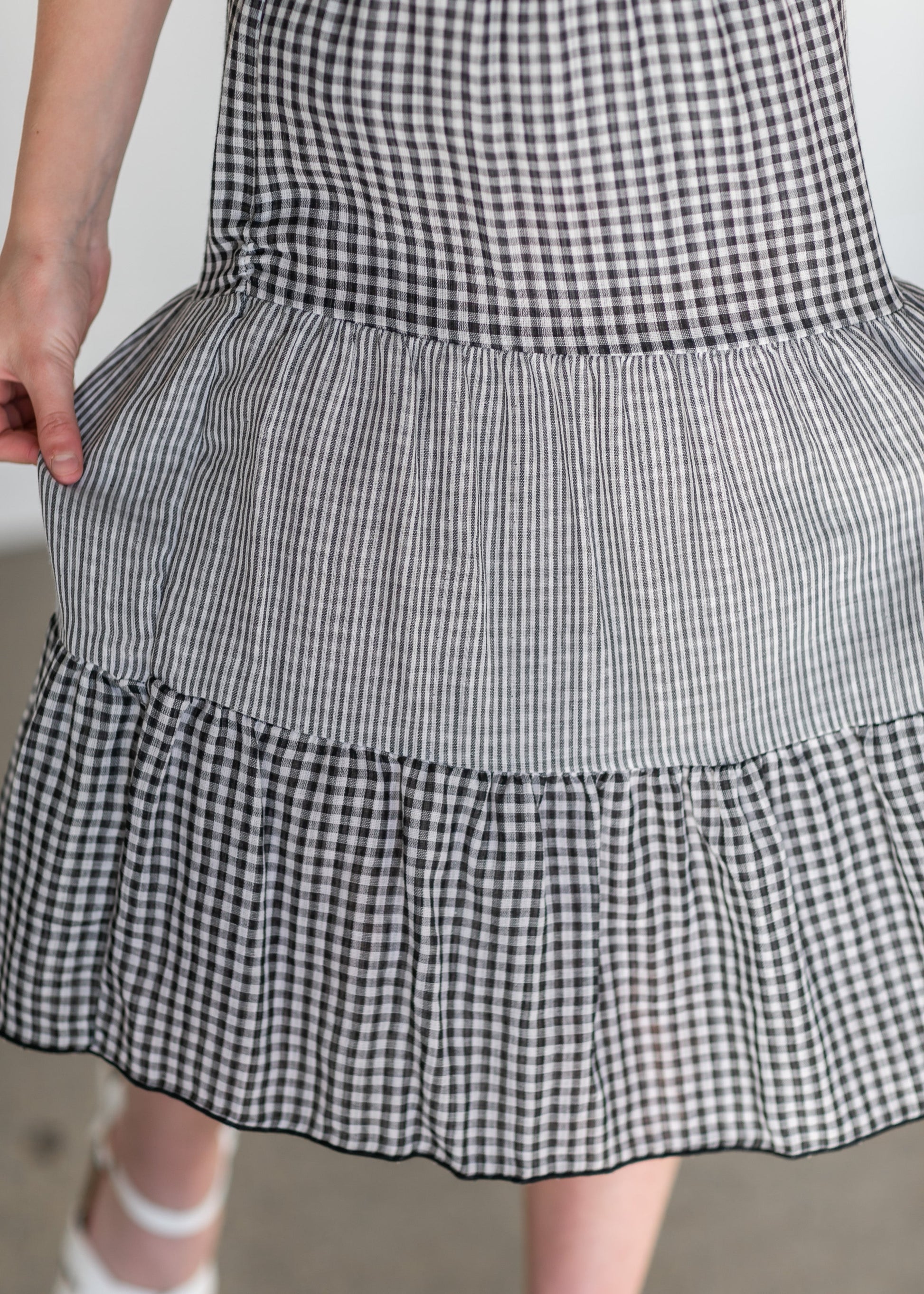 Girl's Plaid Tiered Midi Skirt Girls