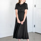 Girl's Short Sleeve Empire Waist Maxi Dress Girls Black / XS