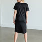 A girl's sized midi sports dress made from quick dry fabric. Comes in black or mauve.