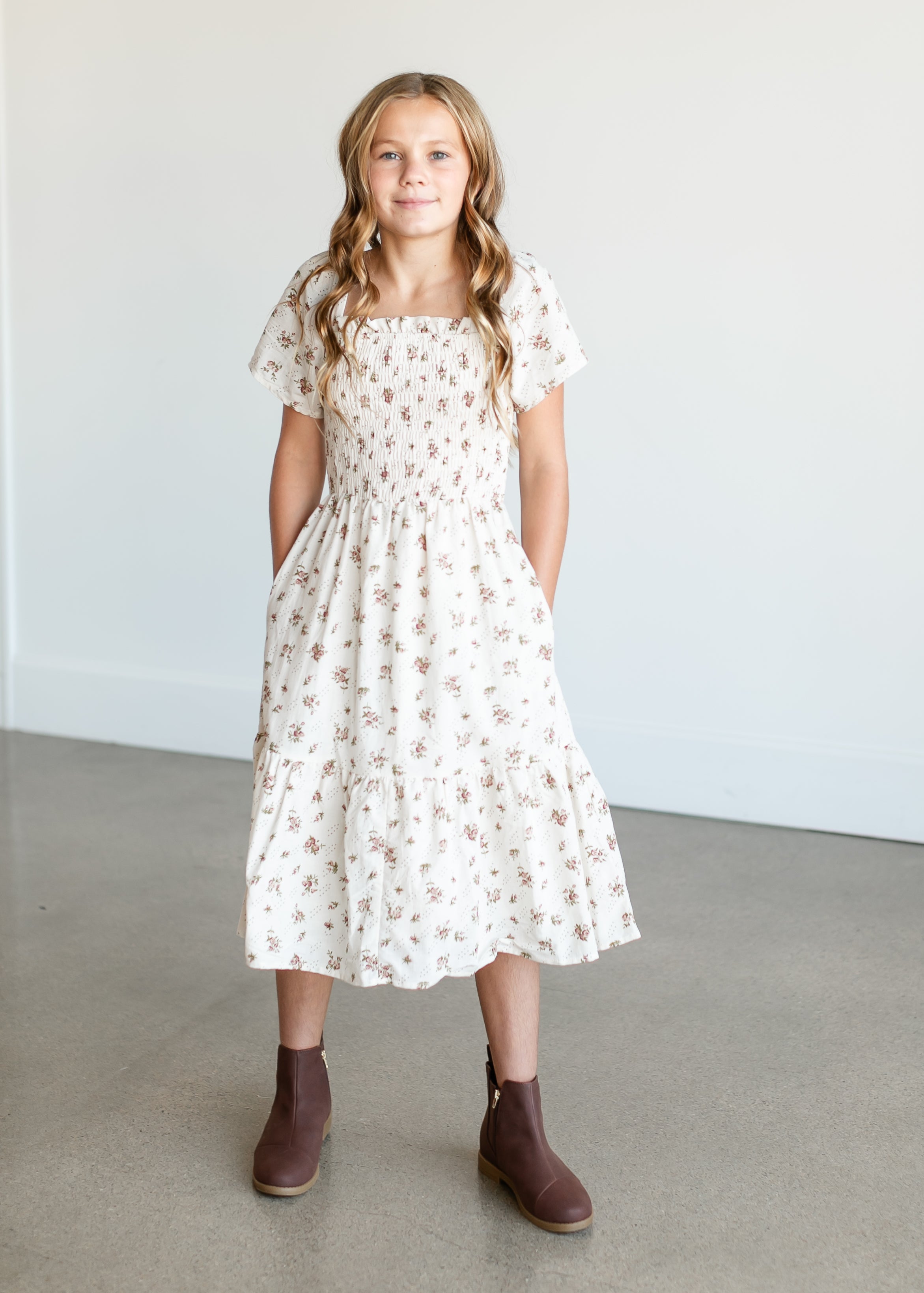 Girl's Summer Smocked Midi Dress – Inherit Co.