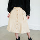 Girls Button Down Cargo Pocket Midi Skirt FF Girls