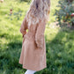 Girls Corduroy Cinched Waist Button Down Midi Dress FF Girls