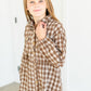 Girls Gingham Print Button Up Dress FF Girls
