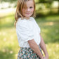 Girls V-Neck Puff Sleeve Top - FINAL SALE FF Girls