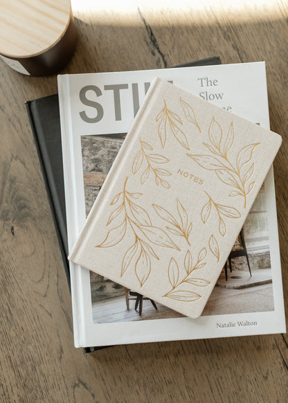 Gold Leaves Notes Journal FF Home + Lifestyle