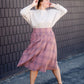 Gray Ribbed Dolman Sleeve Sweater FF Tops