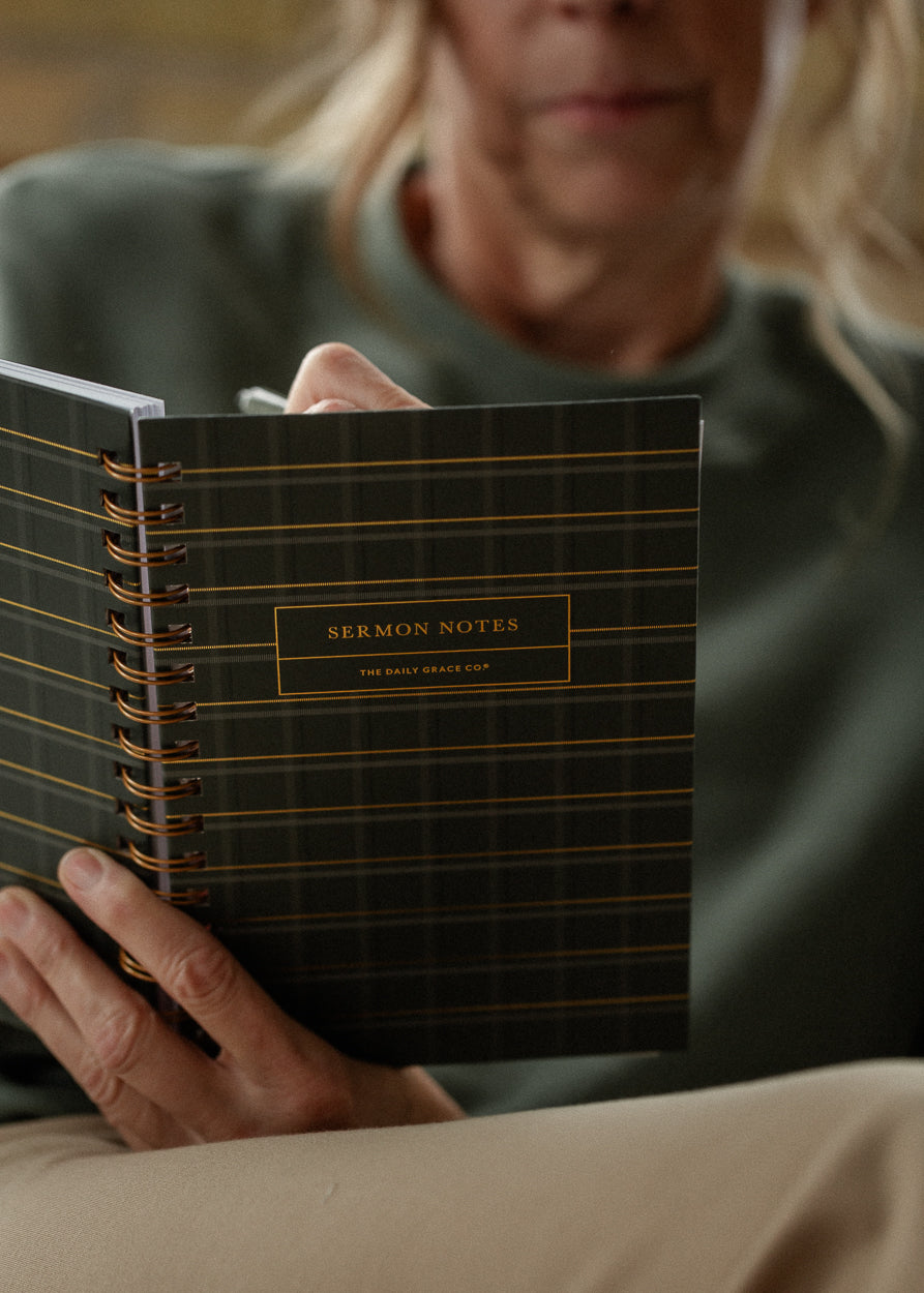 Green Plaid Sermon Notes Journal Gifts
