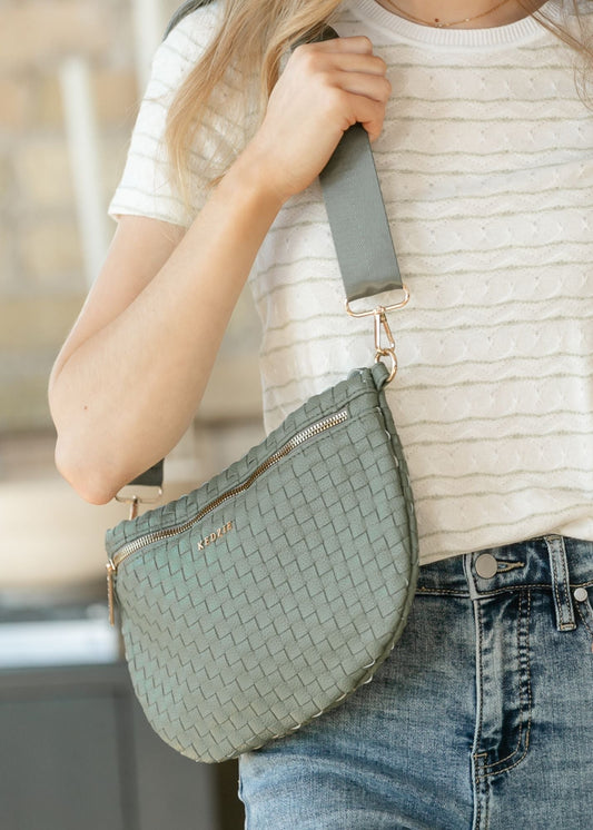Green Terrace Woven Crossbody Bag Accessory