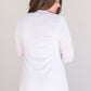 Hacci White Open Front Cardigan Tops