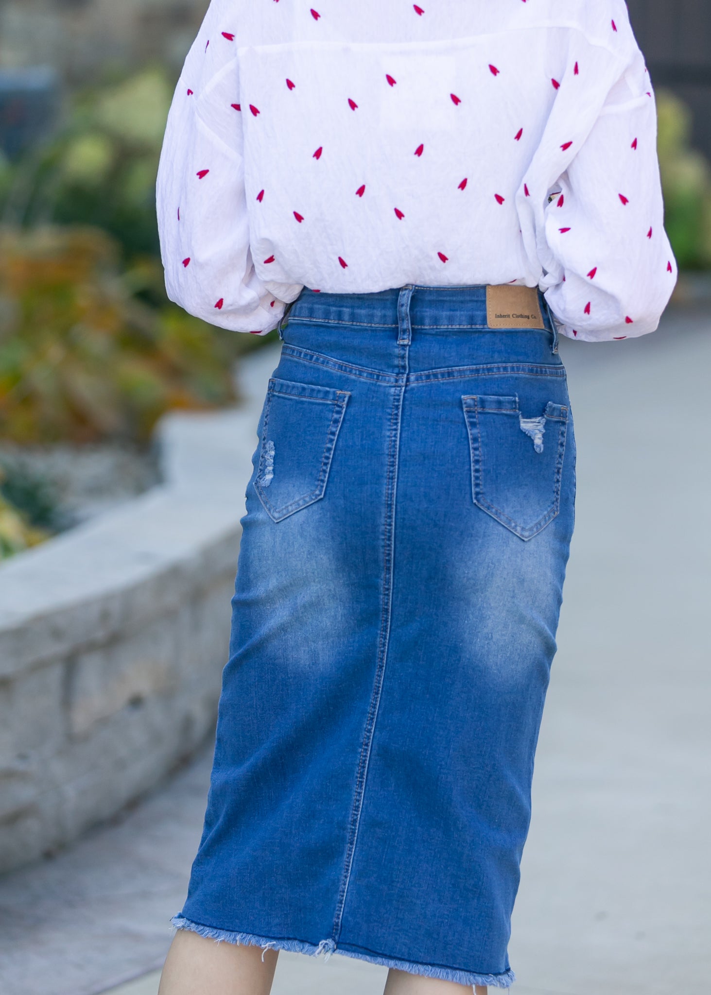 Hadley High Rise Denim Midi Skirt IC Skirts