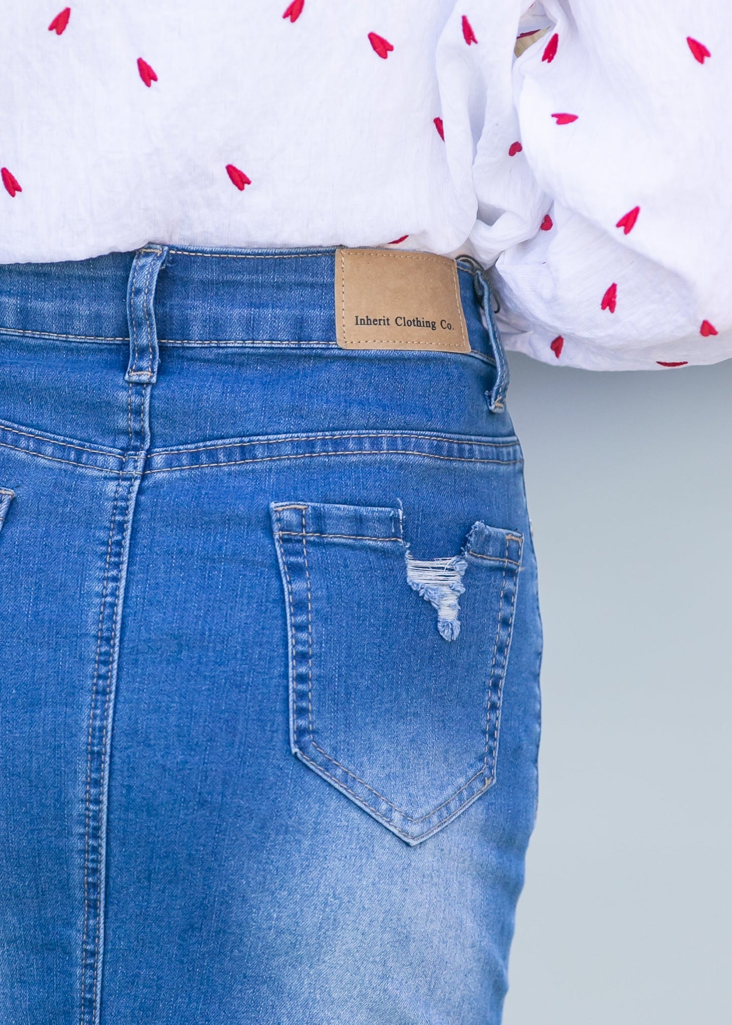 Hadley High Rise Denim Midi Skirt IC Skirts