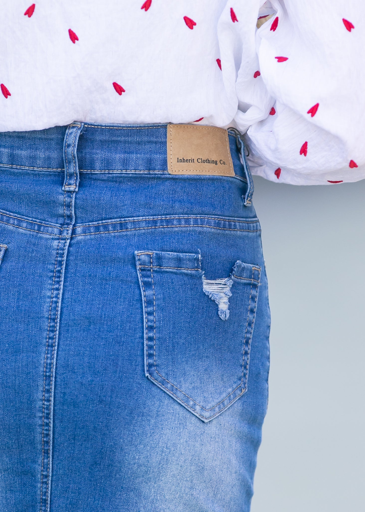 Hadley High Rise Denim Midi Skirt IC Skirts