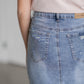 Hadley High Rise Denim Midi Skirt Skirts
