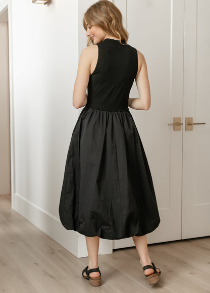Happier Now Contrast Bubble Hem Midi Dress FF Dresses