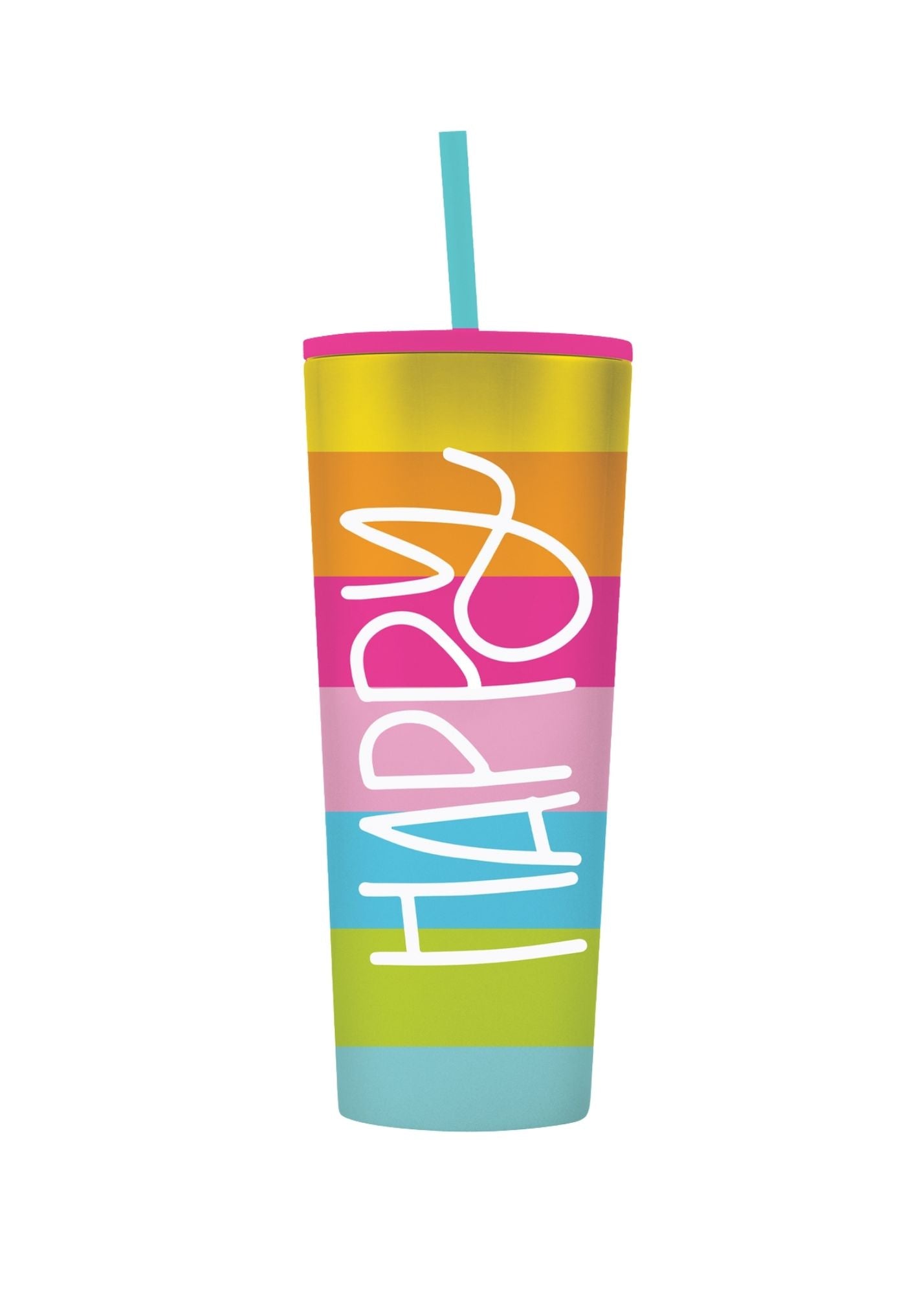 Happy Straw Tumbler-FINAL SALE FF Home + Lifestyle
