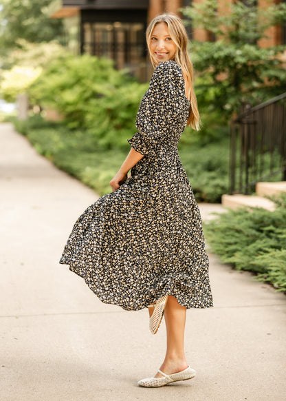 Harlow 3/4 Sleeve Dress FF Dresses
