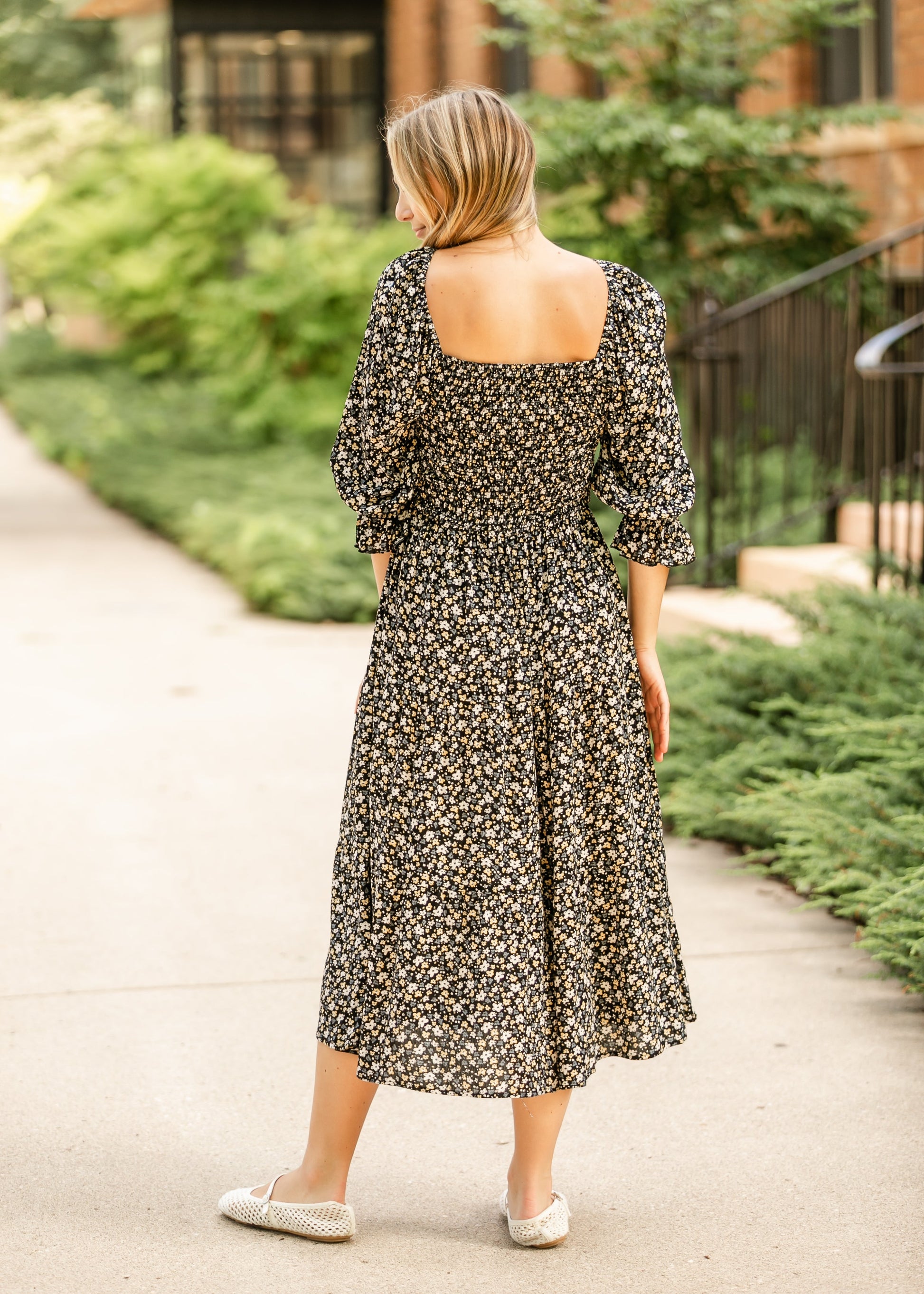 Harlow 3/4 Sleeve Dress FF Dresses