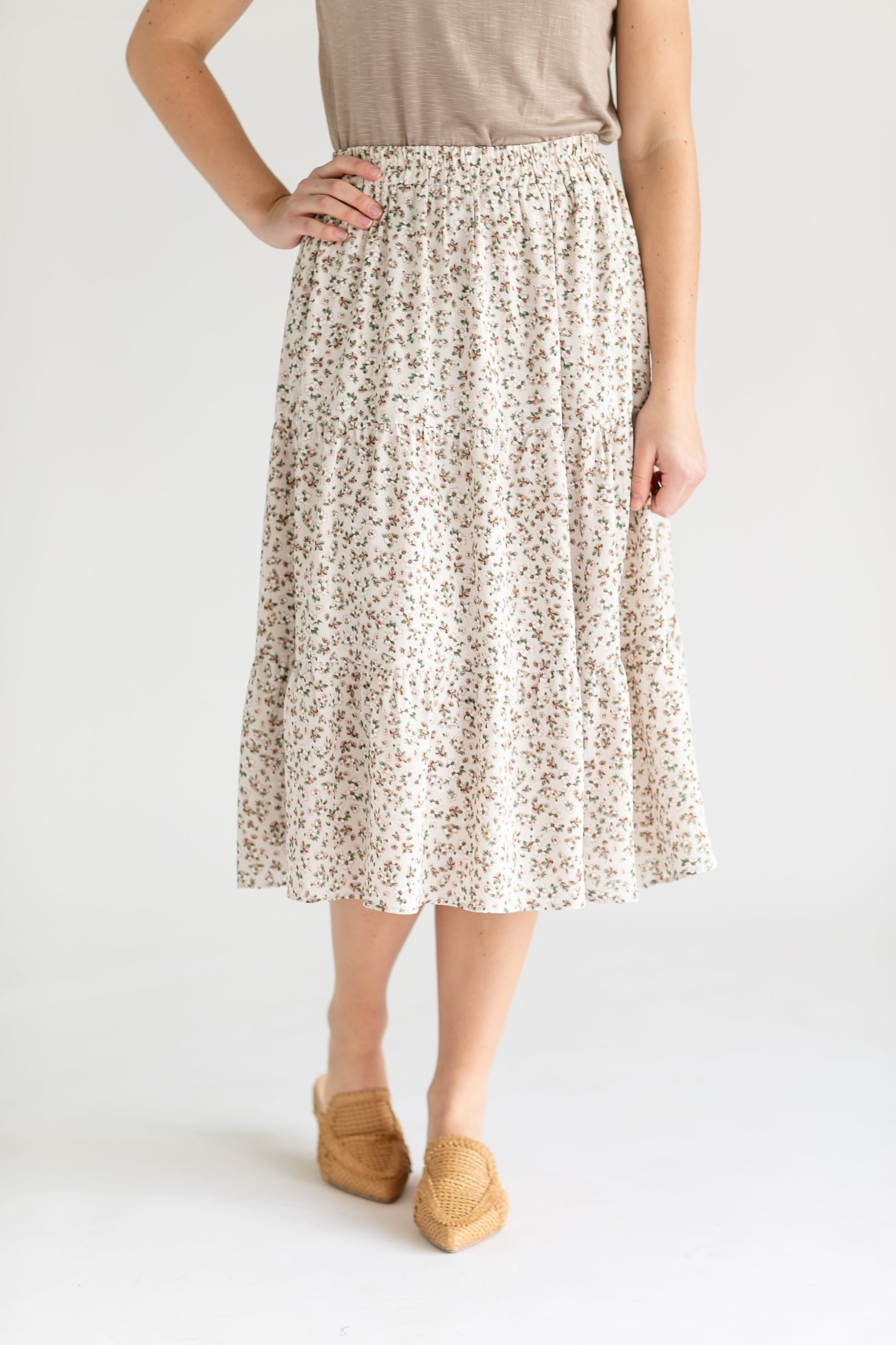 Harlow Floral Tiered Midi Skirt- COMING SOON IC Skirts