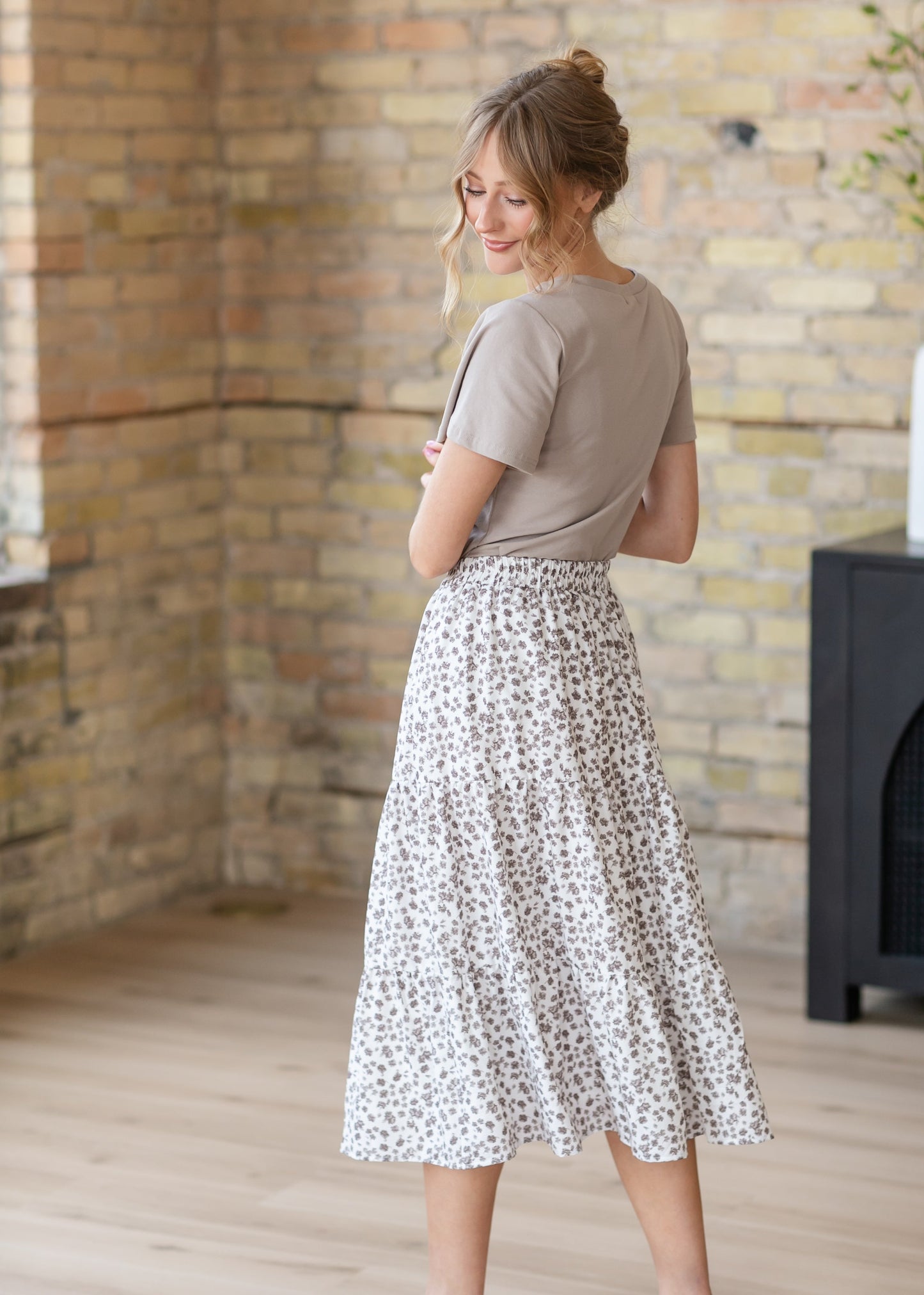 Harlow Tiered Floral Midi Skirt IC Skirts