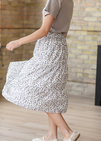 Harlow Tiered Floral Midi Skirt IC Skirts