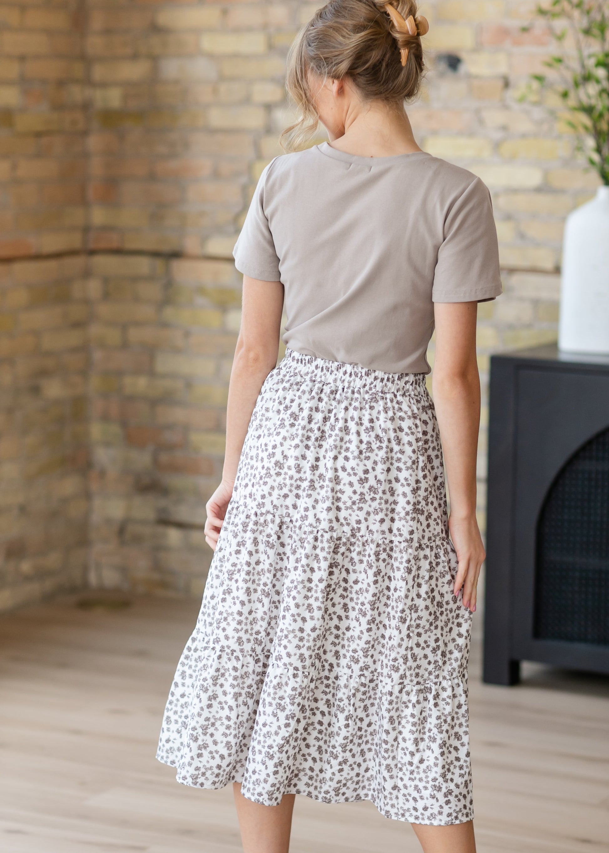 Harlow Tiered Floral Midi Skirt IC Skirts