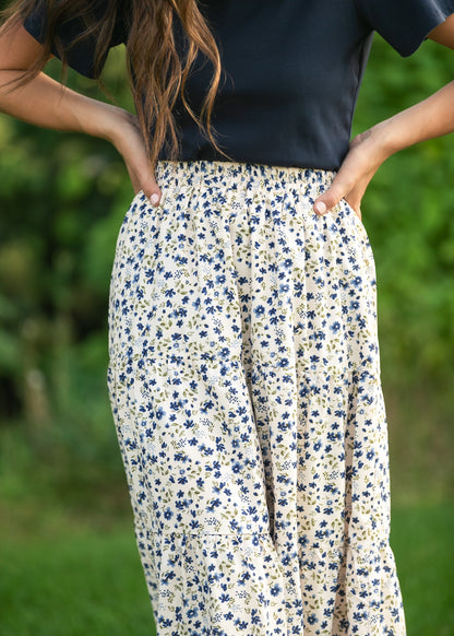 Harlow Tiered Floral Midi Skirt IC Skirts