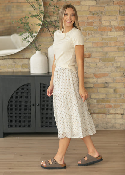 Harlow Tiered Vintage Floral Midi Skirt IC Skirts
