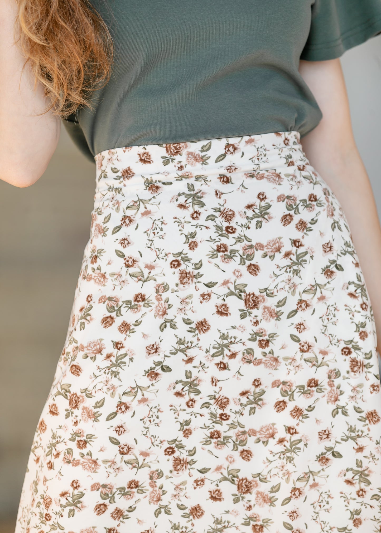 Havyn Cream Floral Lined Maxi Skirt IC Skirts