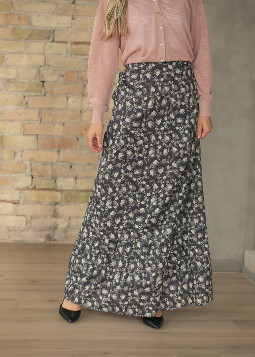 Havyn Dusty Purple Floral Lined Maxi Skirt IC Skirts XS