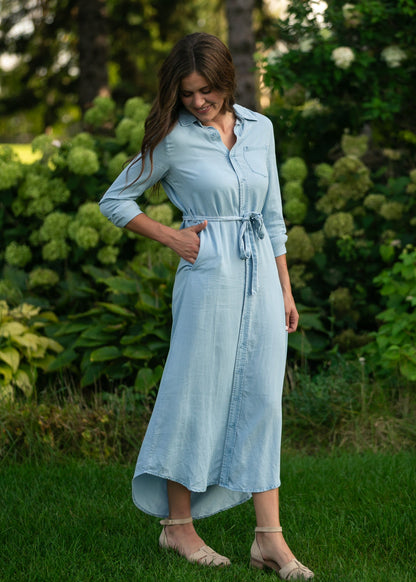 Hazel Chambray Long Sleeve Dress IC Dresses